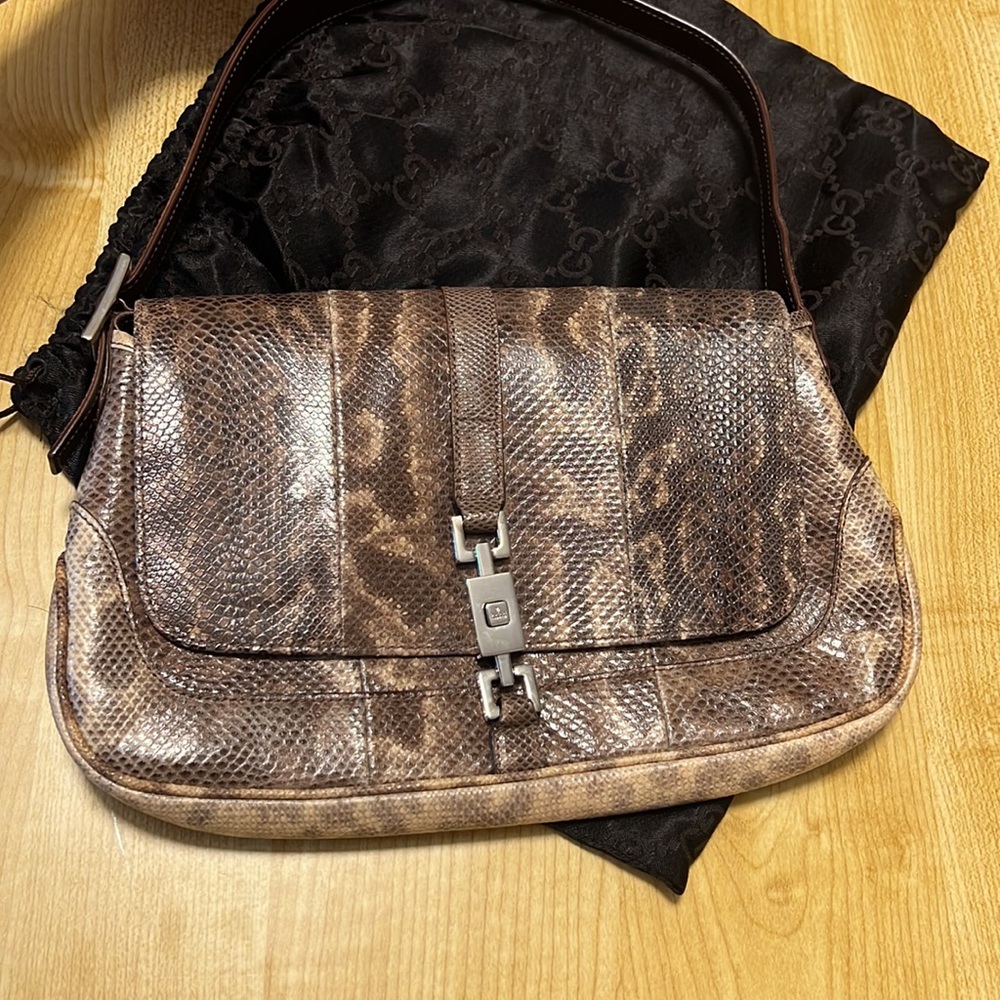 Authentic Gucci Jackie O Snakeskin Bag
